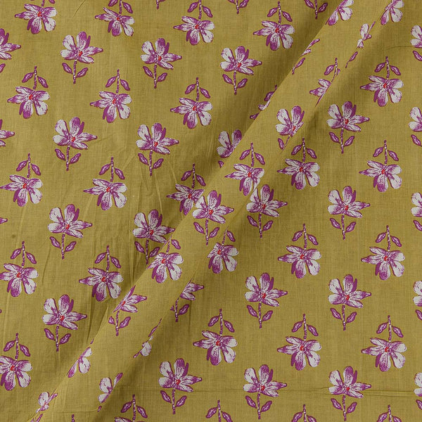 Soft Cotton Pastel Green Colour Floral Print Fabric Online 9367AY2