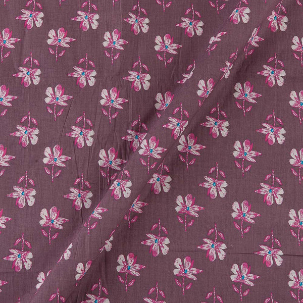 Soft Cotton Tea Rose Colour Floral Print Fabric Online 9367AY3
