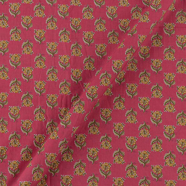 Soft Cotton Coral Colour Floral Print Fabric Online 9367BF2