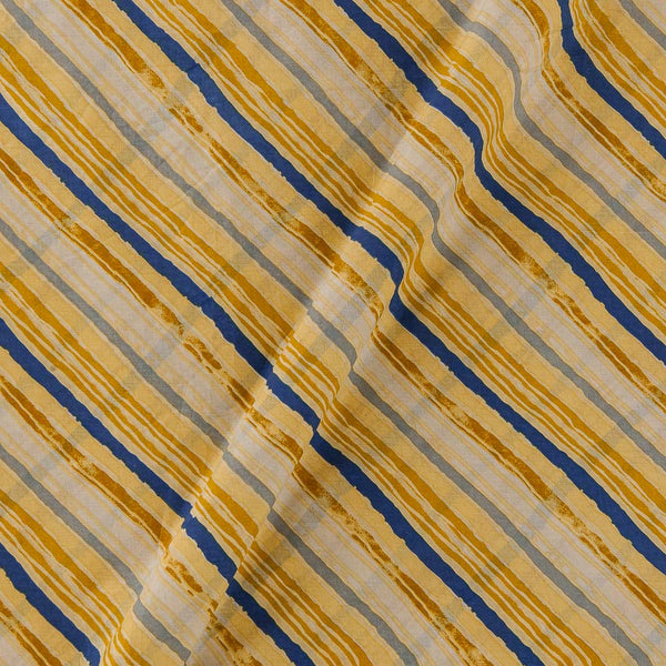 Soft Cotton Minion Yellow Colour Leheriya Print Fabric Online 9367T1