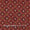 Cotton Cherry Red Colour Ajrakh Pattern 42 Inches Width Fabric