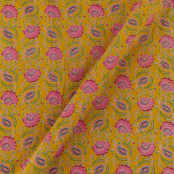 Cotton Golden Orange Colour Jaal Print Fabric Online 9373DE4