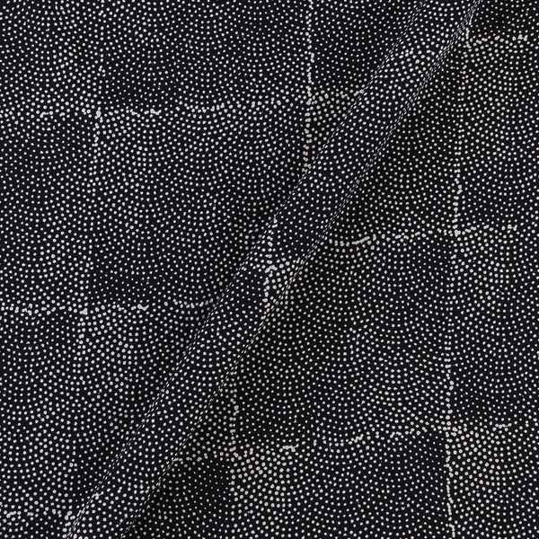 Cotton Black Colour Geometric Print Fabric Online 9378BN