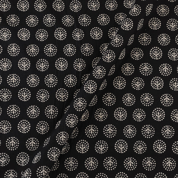 Cotton Black Colour Geometric Print Fabric Online 9378CQ