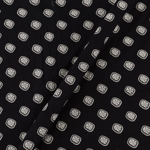 Cotton Black Colour Bandhani Print Fabric Online 9378DM2
