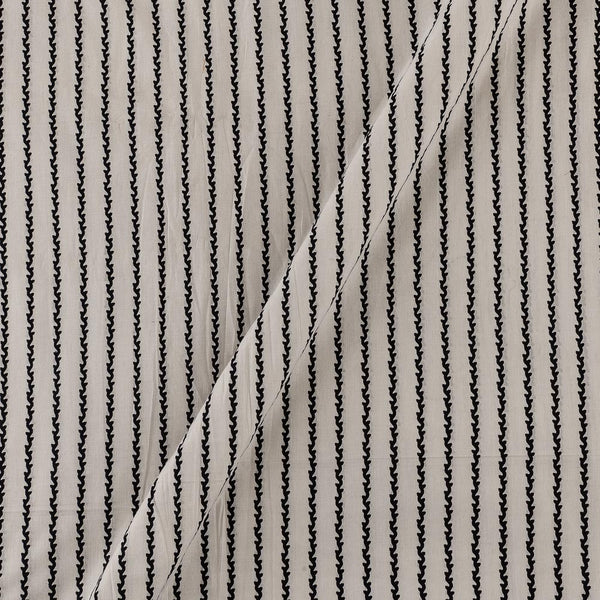 Cotton White Colour Geometric Print Fabric Online 9378DW