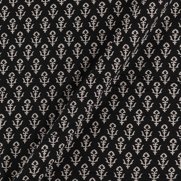 Cotton Black Colour Geometric Print 42 Inches Width Fabric