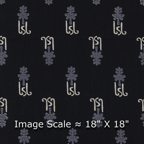 Buy Cotton Black Colour Leaves Print Fabric Online 9378K4 - SourceItRight