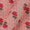 Peach Pink Colour Gold Floral Print 42 Inches Width Cotton Fabric