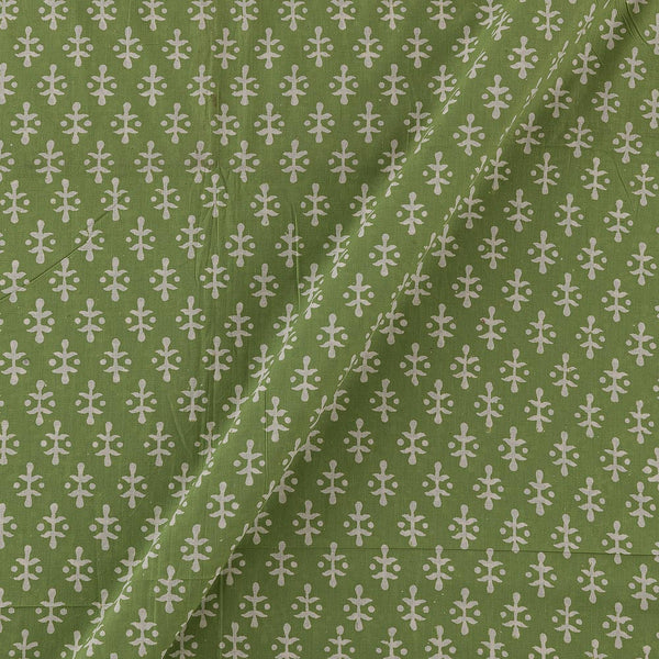 Cotton Pastel Green Colour Geometric Block Print Fabric Online 9384CM4