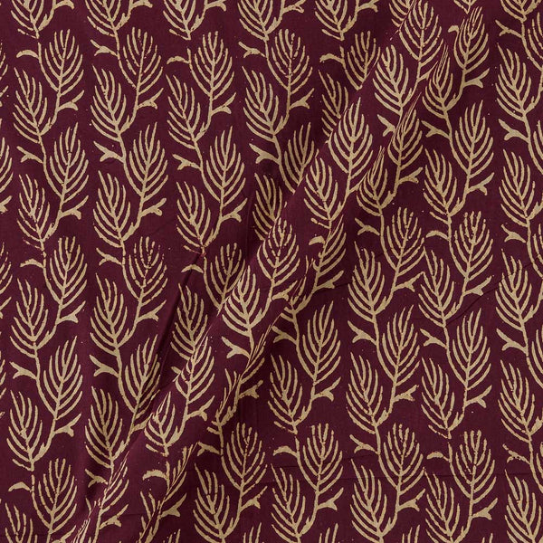 Cotton Wine Colour Jaal Block Print Fabric Online 9384CN1