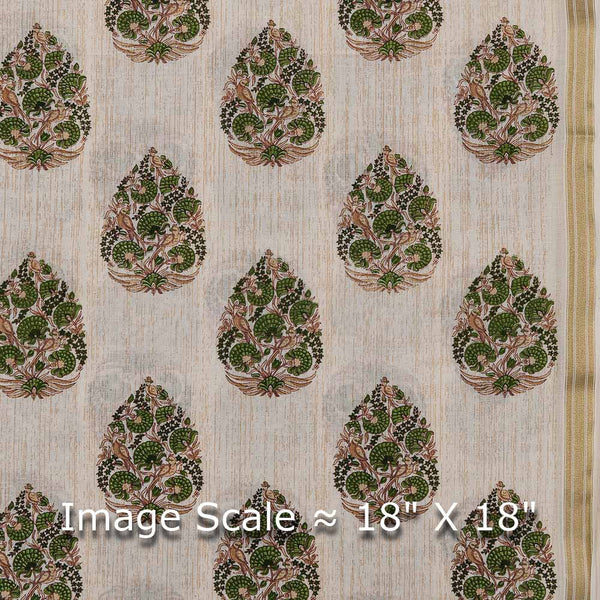 Cotton Hand Block Printed Fabric, Hand Block Printed Indian Cotton  Sanganeri Buti Soft Fabric, Dressmaking Sewing Fabric by the Yard 