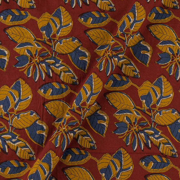 Buy Cotton Maroon Colour Leaves Print Fabric Online 9388W3