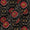 Flex Cotton Black Colour Ajrakh Theme Jaal Print Fabric Online 9389GN3