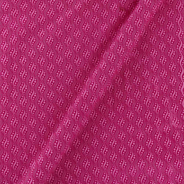 Cotton Rani Pink Colour Dabu Inspired Geometric Print Fabric Online 9417AM2