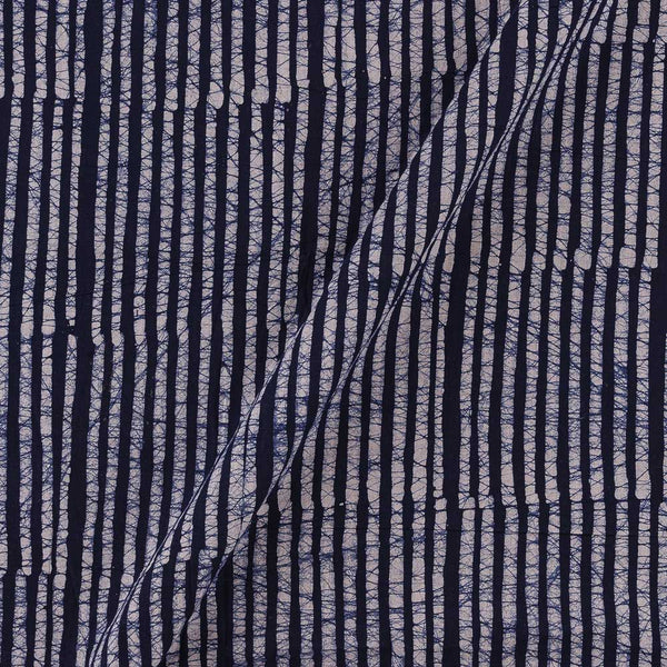 Soft Cotton Blueberry Colour Batik Inspired Stripes Print Fabric Online 9417AP4