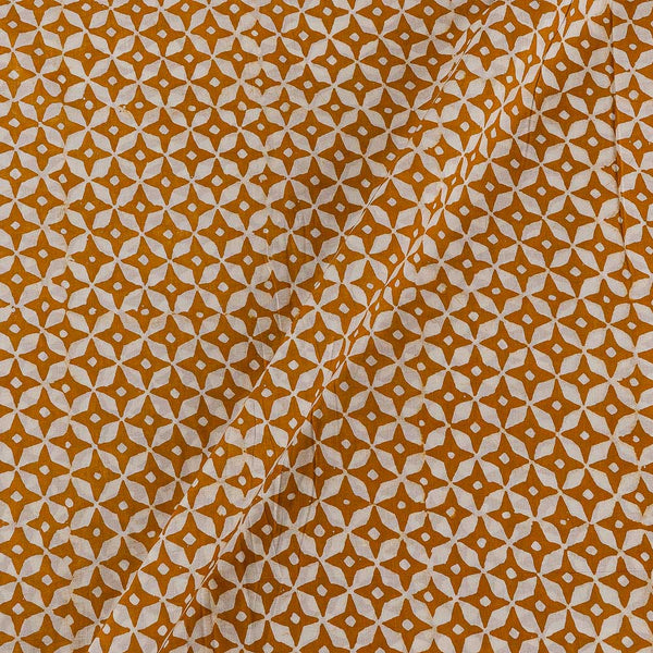 Buy Leaves Print Batik on Apricot & White Colour Cotton Fabric Online 9417BX2