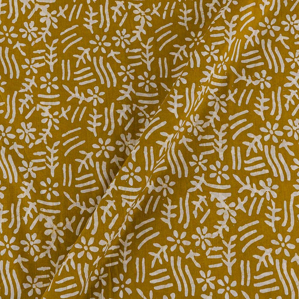 Buy Geometric Pattern Batik on Olive Colour Cotton Fabric Online 9417BY1