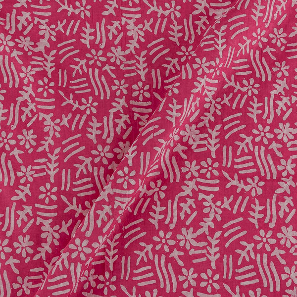 Buy Geometric Pattern Batik on Pink Colour Cotton Fabric Online 9417BY5