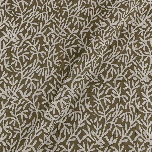 Buy Floral Jaal Print Batik on Laurel Green Colour Cotton Fabric Online 9417CA4