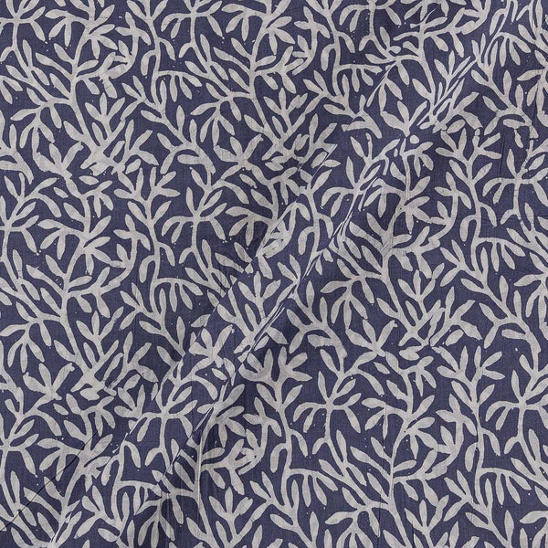 Buy Floral Jaal Print Batik on Steel Grey Colour Cotton Fabric Online 9417CA6