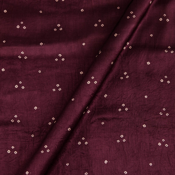 Gaji Bandhej Plum Colour Fabric