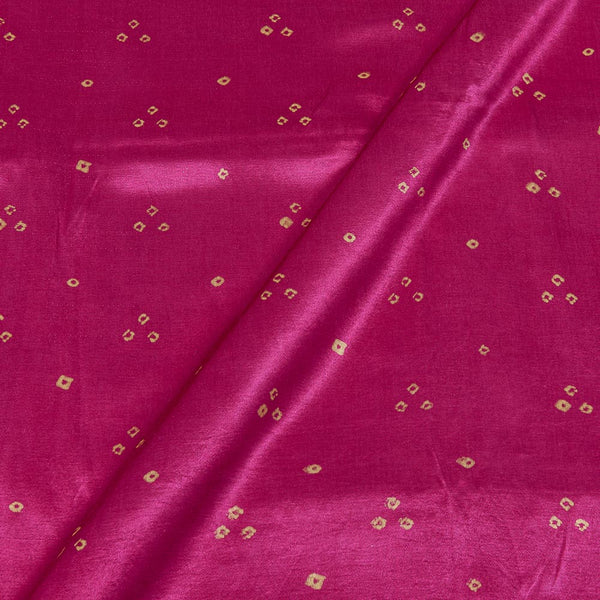 Gaji Hot Pink Colour Bandhani Print 45 Inches Width Fabric