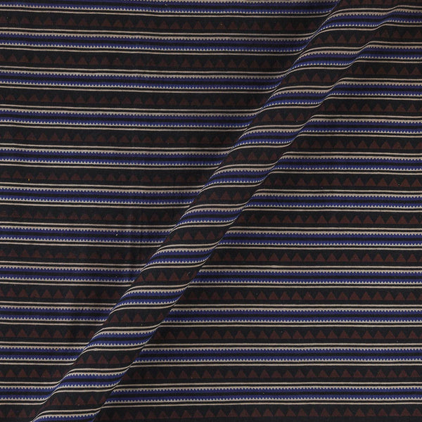 Ajrakh Theme Gamathi Cotton Black Colour Geometric Print Fabric Online 9418P4