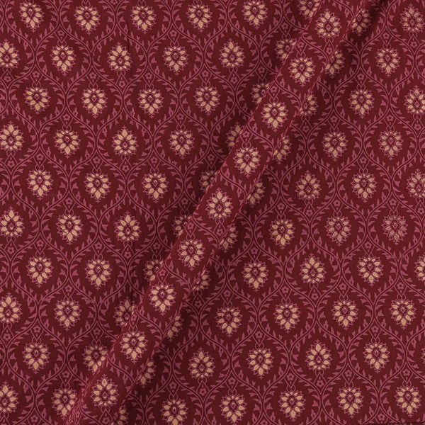 Ajrakh Theme Gamathi Cotton Plum Colour Mughal Print Fabric Online 9418S1