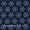 Ajrakh Theme Gamathi Cotton Indigo Blue Colour Floral Print Fabric Online 9418U4