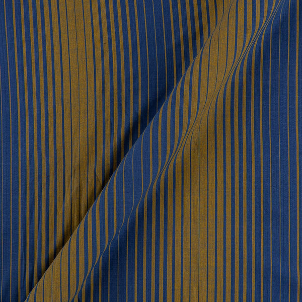 Buy Cotton Blue Colour Stripes Pannels On Slub Cotton Fabric Online 9424AJ3