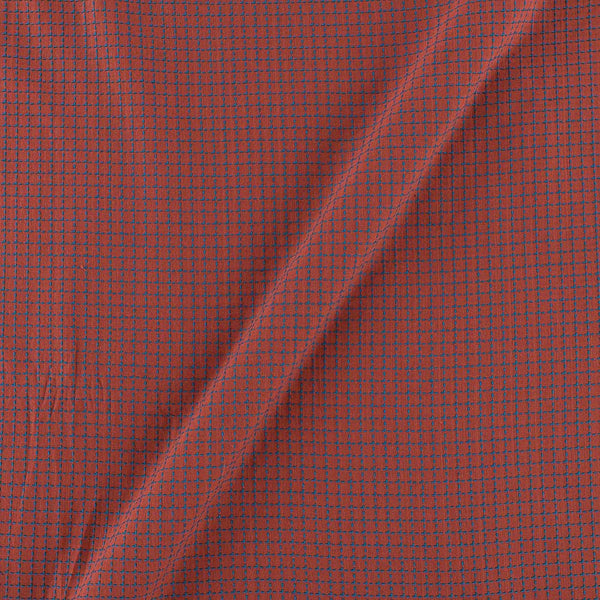 Cotton Self Jacquard Carrot Colour Checks Pattern 43 Inches Width Fabric freeshipping - SourceItRight