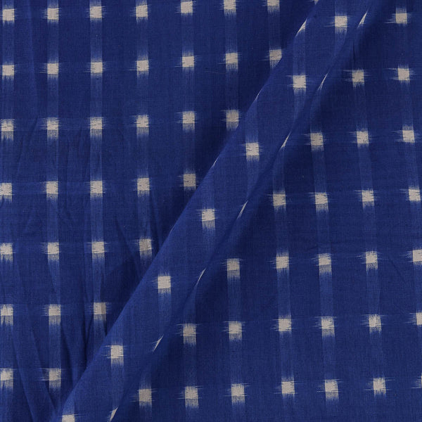Handloom Cotton Royal Blue Colour Double Ikat Fabric Online 9438BN3