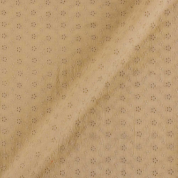 Buy Cotton Pale Yellow Colour Schiffli Cut Work Fabric Online 9439AQ