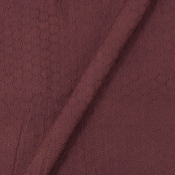 Cotton Crush Berry Colour 41 Inches Width Schiffli Cut Work Fabric