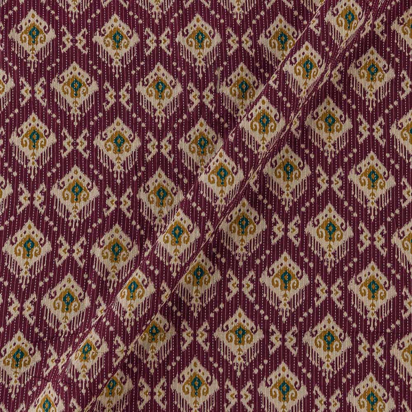 Kantha Cotton Magenta Colour Ethnic Print Fabric Online 9443CK2
