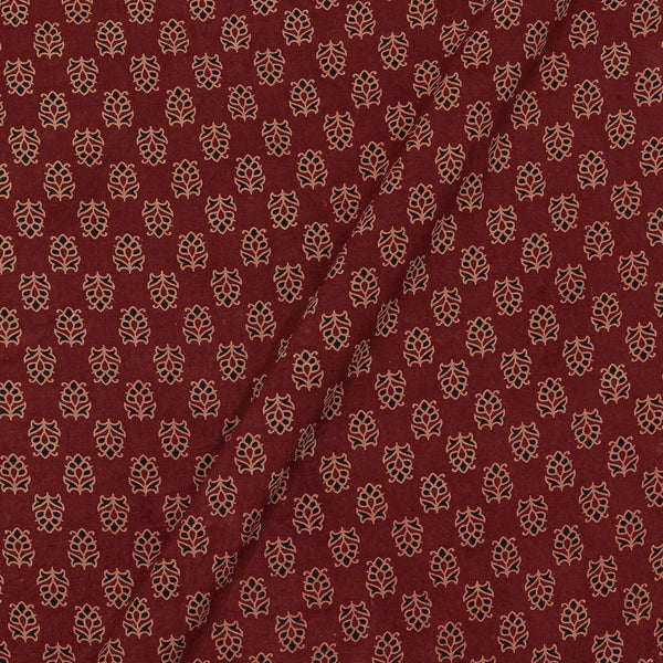 Gamathi Cotton Maroon Colour 43 Inches Width Double Kaam Natural Print  Fabric freeshipping - SourceItRight