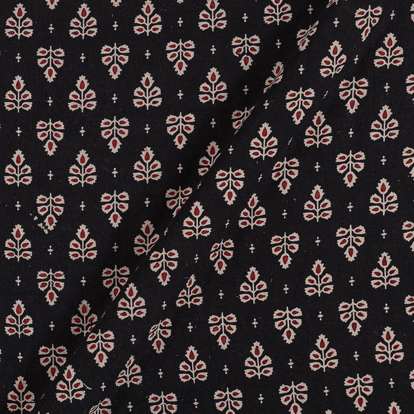 Gamathi Cotton Black Colour Leaves Double Kaam Vegetable Print 45 Inches Width Fabric freeshipping - SourceItRight