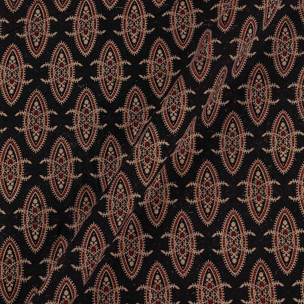 Buy Gamathi Cotton Natural Dyed Ethnic Print Black Colour Fabric Online 9445G1