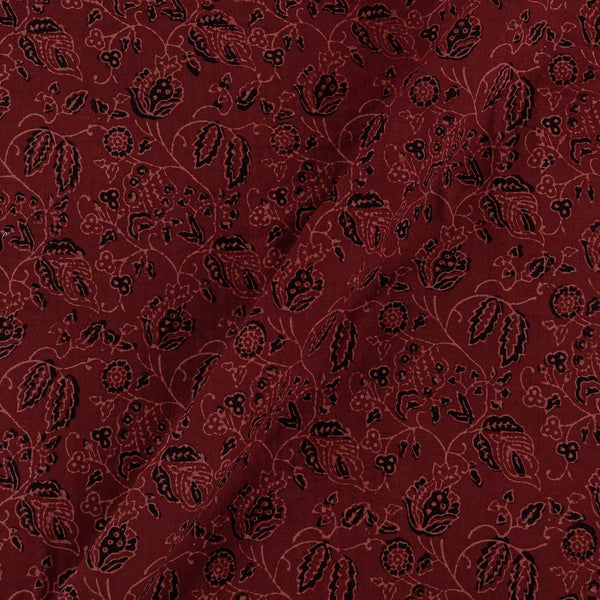 Buy Gamathi Cotton Natural Dyed Floral Jaal Print Maroon Colour Fabric Online 9445Q2