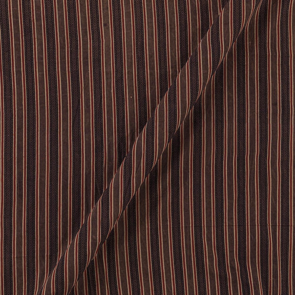 Ajrakh Cotton Dark Cedar Colour Natural Dye Geometric Lines Block Print Fabric Online 9446AIA4