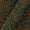 Ajrakh Cotton Dark Green Colour Natural Dye Floral Block Print Fabric Online 9446AX1