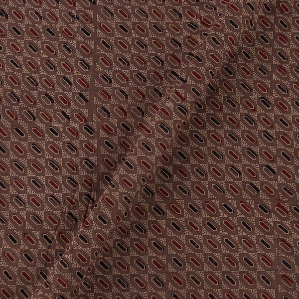 Ajrakh Cotton Mauve Colour Natural Dye Geometric Block Print Fabric Online 9446Q2