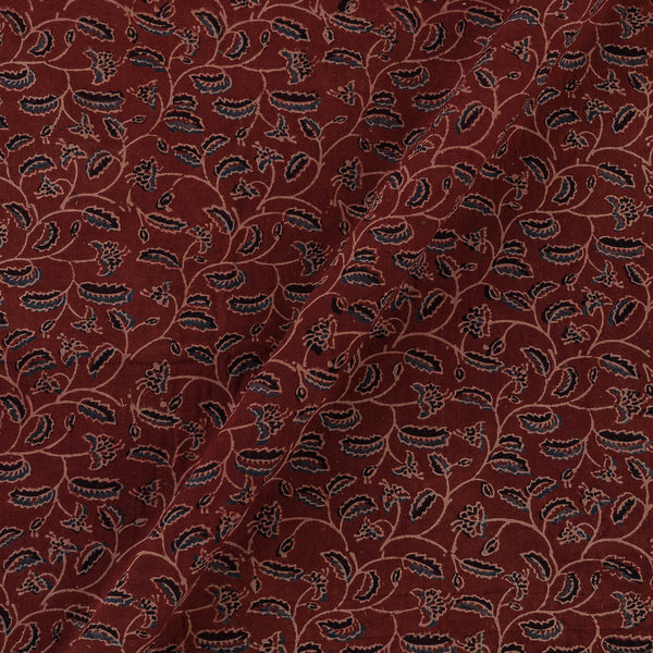 Ajrakh Cotton Maroon Colour Natural Dye Jaal Block Print Fabric Online 9446U2
