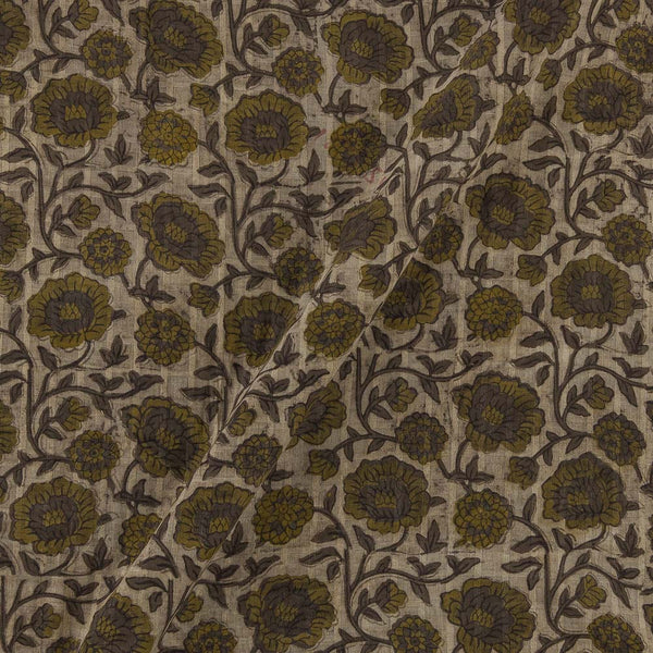 Vanaspati Ajrakh Theme Beige Brown Colour Jaal Block Print Dobby Cotton Fabric Online 9447T