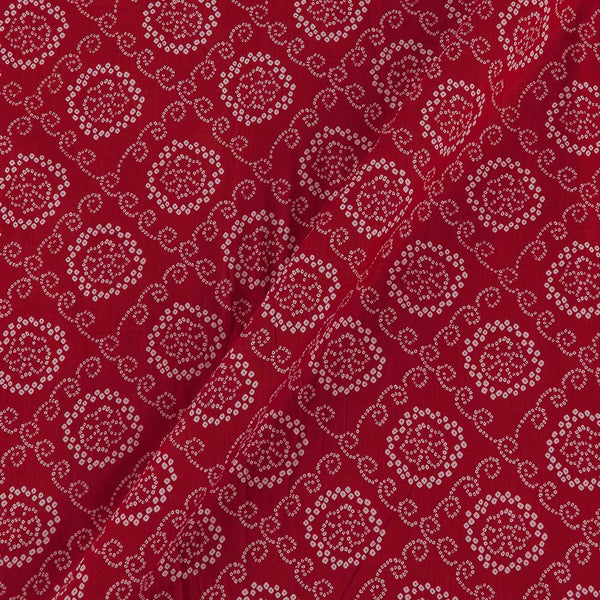 Buy Soft Cotton Poppy Red Colour Bandhani Print Fabric Online 9450AY11