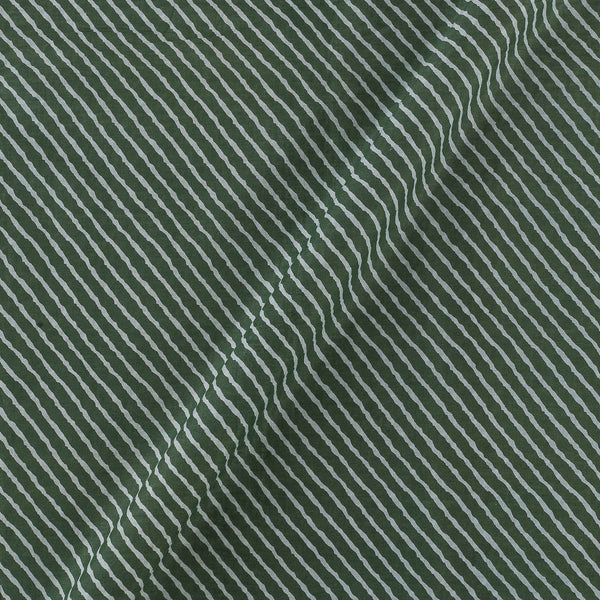 Soft Cotton Moss Green Colour Leheriya Print Fabric Online 9450EB23