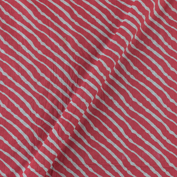 Soft Cotton Coral Pink Colour Leheriya Print Fabric Online 9450FJ4