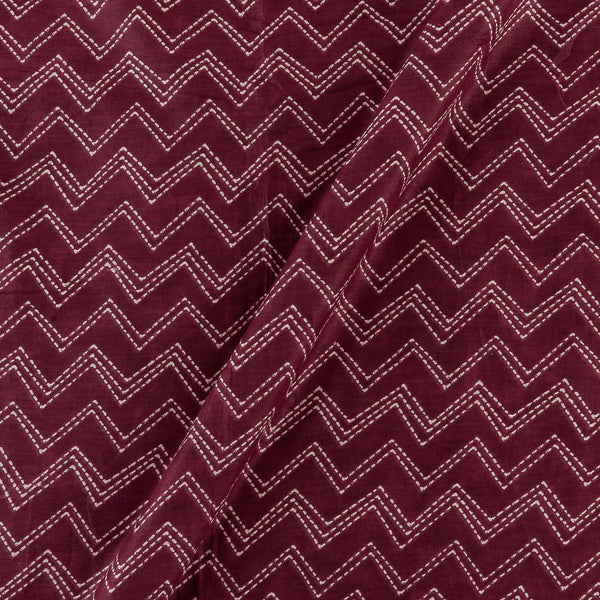 Shibori Themed Plum Colour Chevron Print Cotton Fabric Online 9450GL2