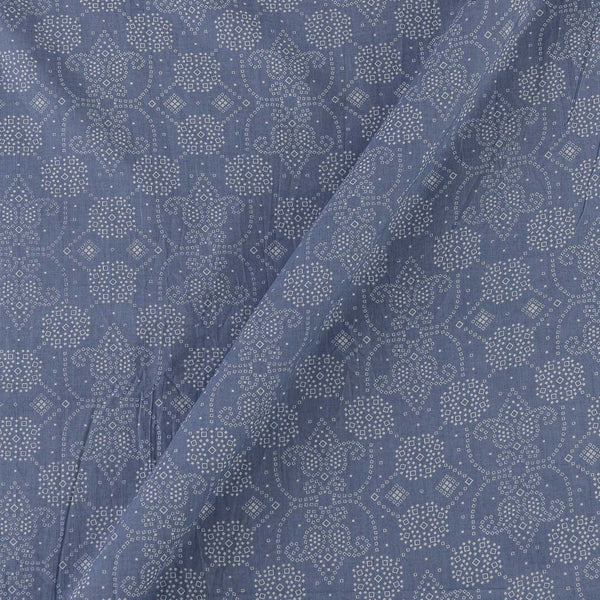 Cotton Blue Grey Colour Bandhani Print Fabric Online 9450II2